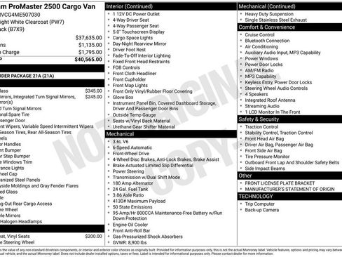 Used 2021 RAM ProMaster 2500 image 12