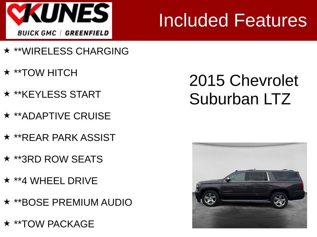 Used 2015 Chevrolet Suburban LTZ AWD/4WD image 3
