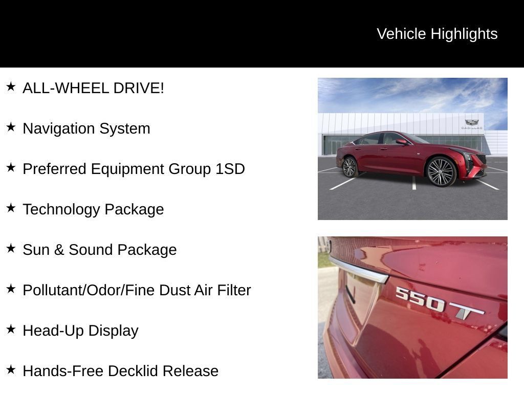 Certified 2025 Cadillac CT5 Premium Luxury w/ Technology Package AWD/4WD image 10