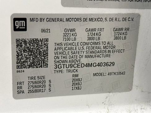 Used 2021 GMC Sierra 1500 Elevation w/ X31 Off-Road Package AWD/4WD image 10