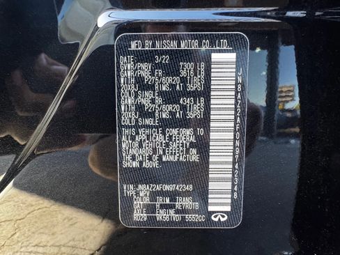 Used 2022 INFINITI QX80 Luxe w/ Cargo Package image 33