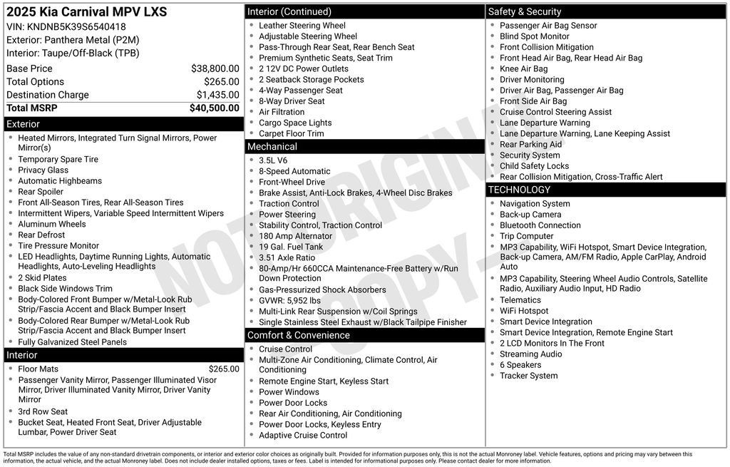 Used 2025 Kia Carnival FWD image 5