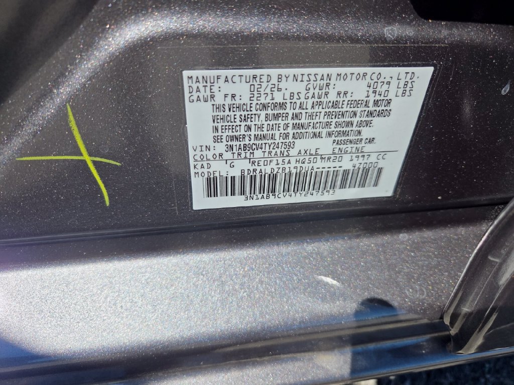 Certified 2026 Nissan Sentra SV w/ Floor Mat Package FWD image 5