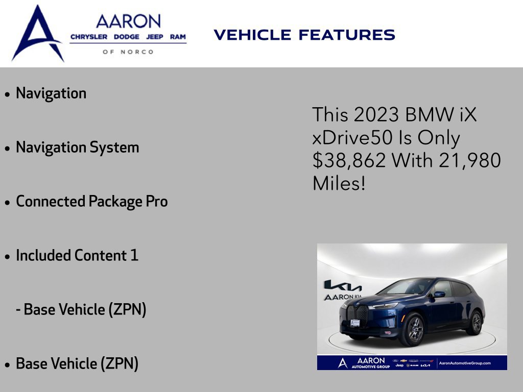Used 2023 BMW iX xDrive50 AWD/4WD image 4