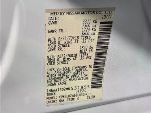 Used 2021 Nissan Titan PRO-4X w/ Pro-4x Convenience Package image 23