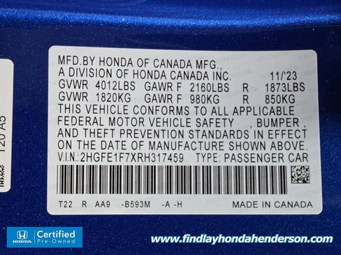 Certified 2024 Honda Civic EX image 14