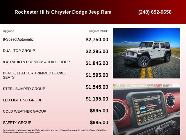 Certified 2020 Jeep Wrangler Unlimited Rubicon w/ Dual Top Group AWD/4WD image 6