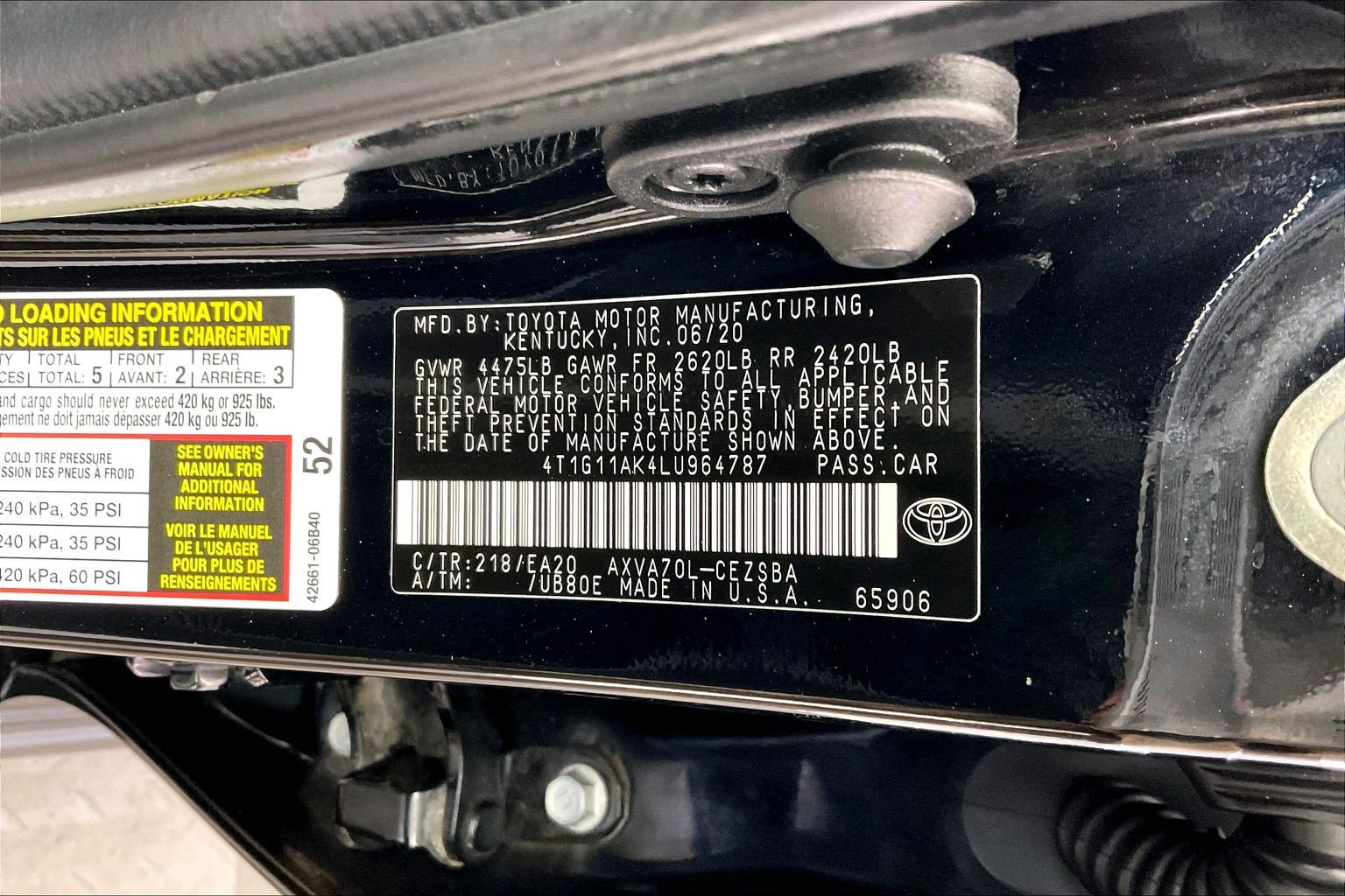 Used 2020 Toyota Camry SE FWD image 34