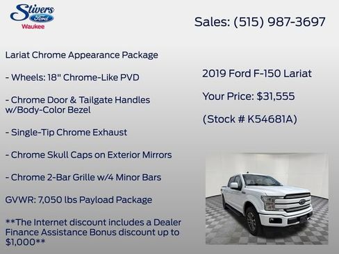 Used 2019 Ford F150 Lariat w/ Equipment Group 502A Luxury AWD/4WD image 28