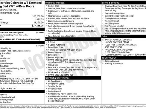 Used 2021 Chevrolet Colorado W/T w/ WT Convenience Package image 6