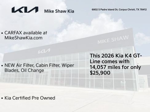 Certified 2026 Kia K4 GT-Line Turbo w/ GT-Line Premium Package FWD image 3