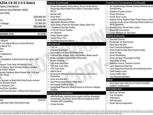 Certified 2026 MAZDA CX-50 AWD 2.5 S w/ Cargo Package image 7
