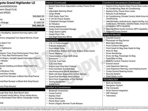Used 2025 Toyota Grand Highlander FWD image 37