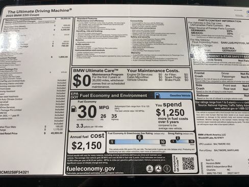 Used 2025 BMW 230i Coupe w/ M Sport Package RWD image 31