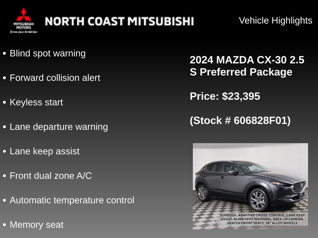 Used 2024 MAZDA CX-30 AWD 2.5 S w/ Preferred Package image 2
