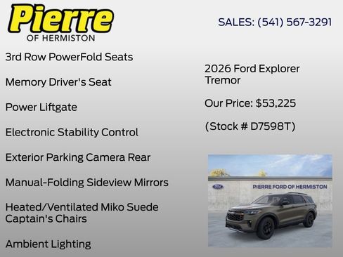 New 2026 Ford Explorer Tremor w/ Tremor Convenience Package image 18