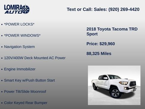Used 2018 Toyota Tacoma TRD Sport AWD/4WD image 14