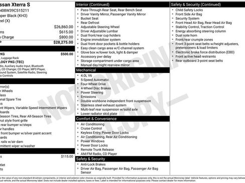 Used 2009 Nissan Xterra S w/ X Gear Pkg image 3