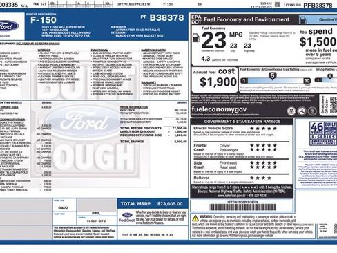 Certified 2023 Ford F150 Lariat w/ Equipment Group 502A High AWD/4WD image 2