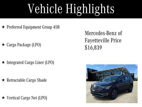 Used 2018 GMC Acadia SLT w/ LPO, Cargo Package AWD/4WD image 6