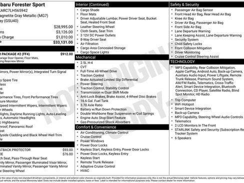 Used 2020 Subaru Forester Sport w/ Popular Package #2 AWD/4WD image 10