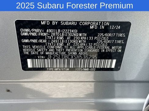 Used 2025 Subaru Forester Premium w/ Convenience Package #1 AWD/4WD image 31