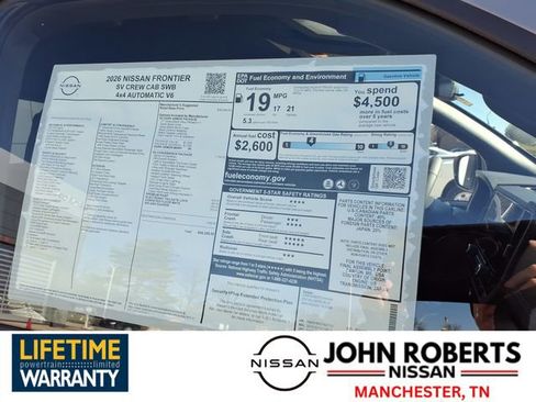 New 2026 Nissan Frontier SV w/ SV Convenience Package image 18