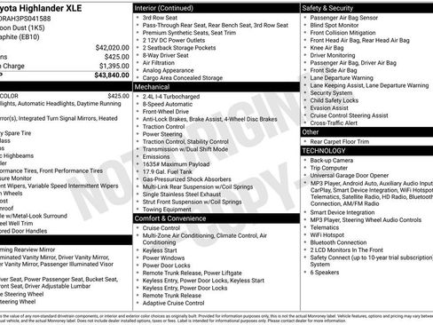 Used 2023 Toyota Highlander XLE FWD image 2