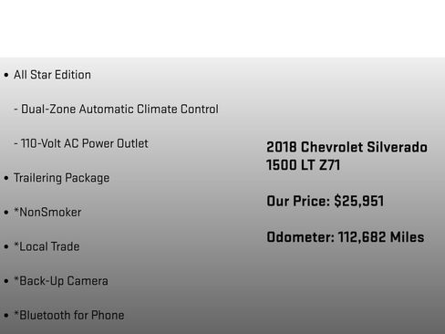 Used 2018 Chevrolet Silverado 1500 LT w/ All Star Edition AWD/4WD image 12