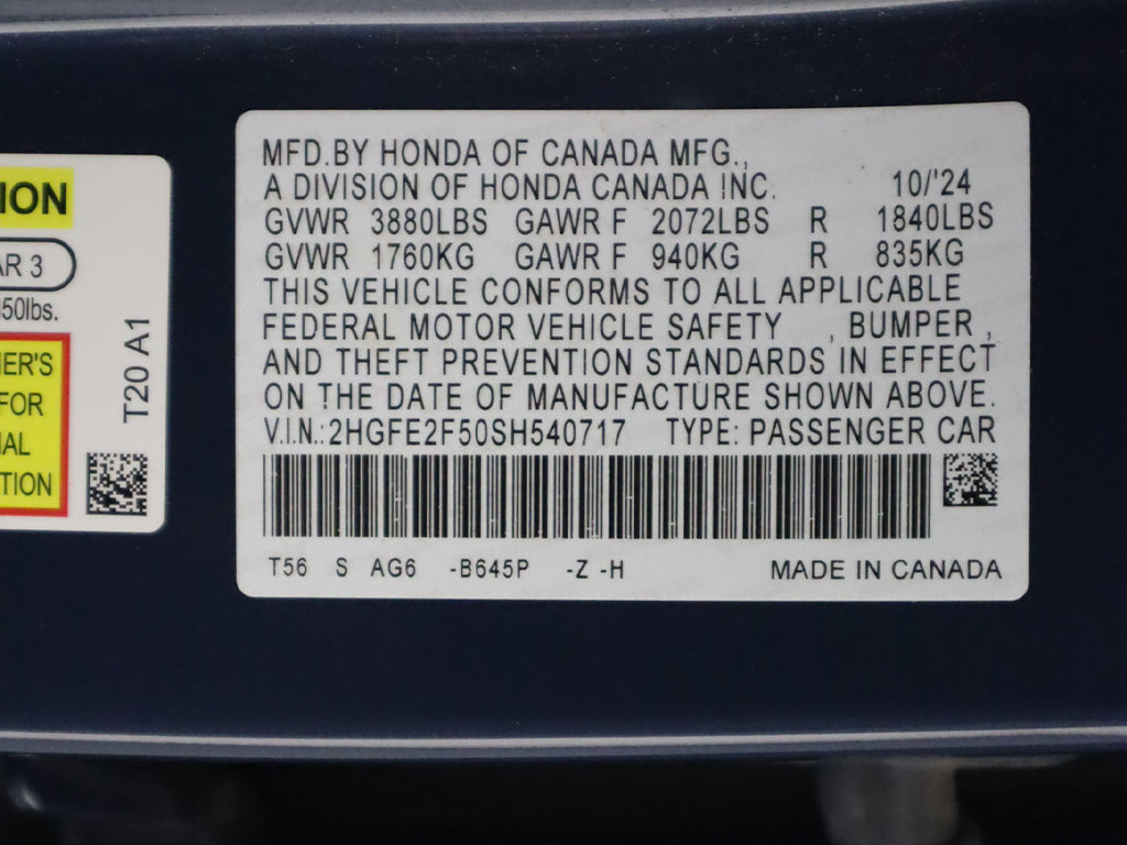 Certified 2025 Honda Civic Sport image 48