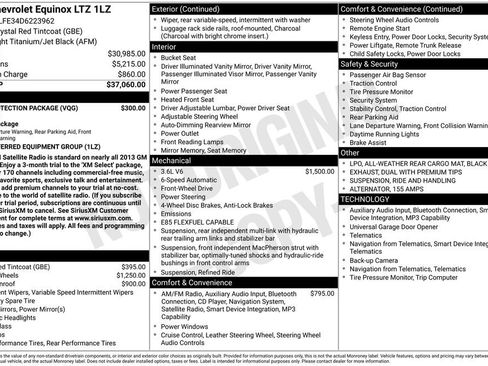 Used 2013 Chevrolet Equinox LTZ w/ LPO, Protection Package FWD image 7