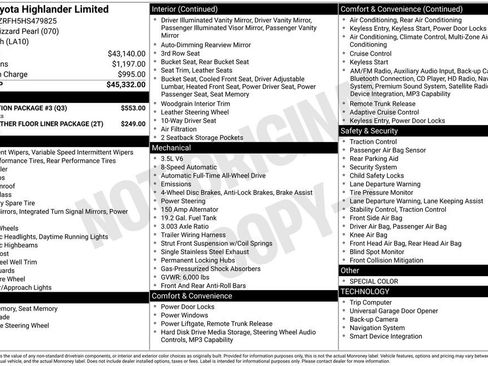 Used 2017 Toyota Highlander Limited w/ Protection Package #3 image 15