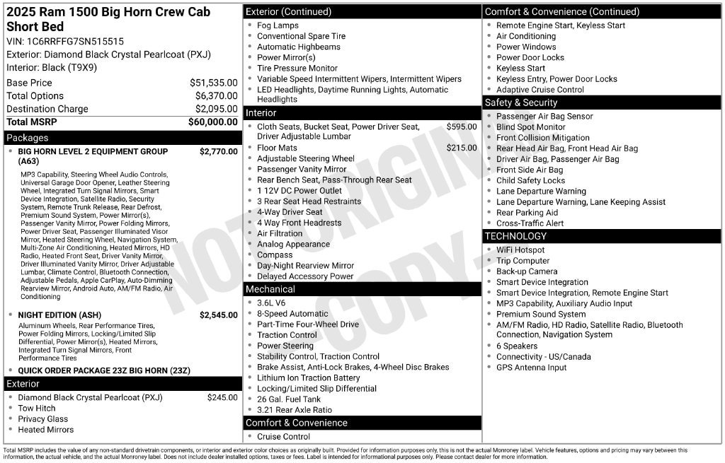 Used 2025 RAM 1500 Big Horn AWD/4WD image 5