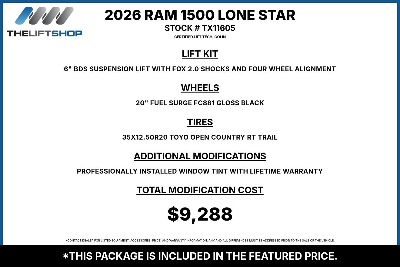 Used 2026 RAM 1500 Lone Star AWD/4WD image 2
