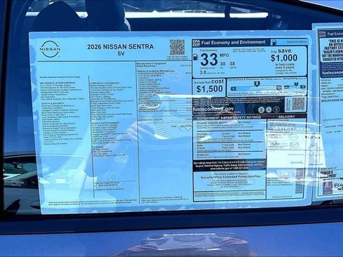 New 2026 Nissan Sentra SV w/ SV Convenience Package FWD image 12