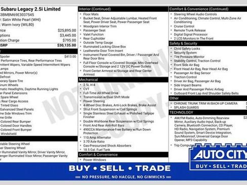 Used 2014 Subaru Legacy 2.5i Limited AWD/4WD image 1
