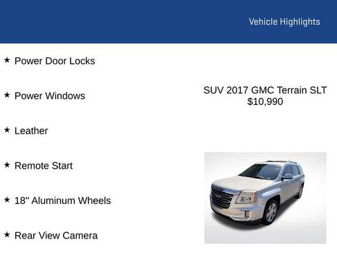 Used 2017 GMC Terrain SLT w/ Driver Alert Package I FWD image 2