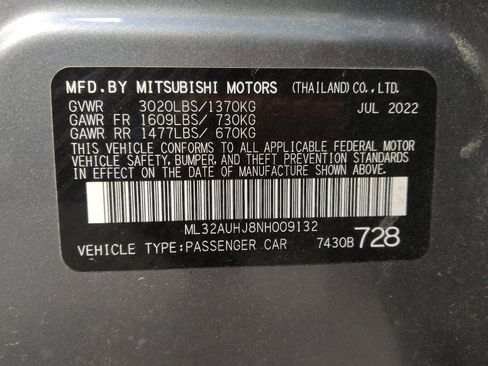 Used 2022 Mitsubishi Mirage ES FWD image 33