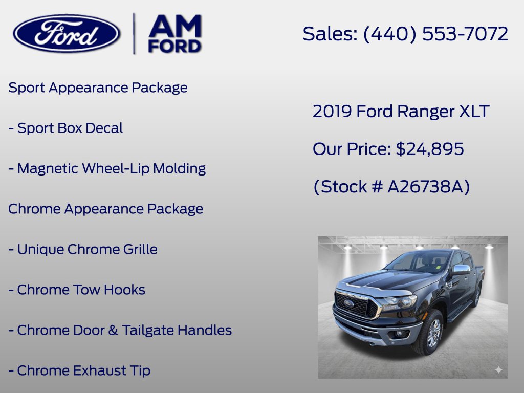Certified 2019 Ford Ranger XLT w/ Equipment Group 302A Luxury AWD/4WD image 21