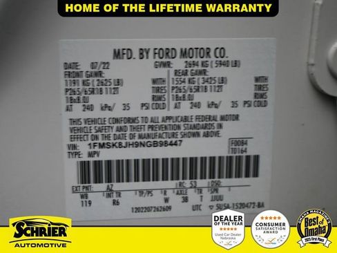 Used 2022 Ford Explorer Timberline w/ Timberline Technology Package image 55