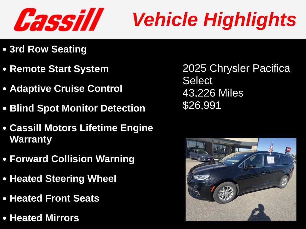 Used 2025 Chrysler Pacifica Select FWD image 3