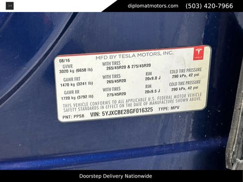 Used 2016 Tesla Model X 90D image 49