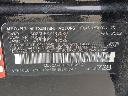 Used 2022 Mitsubishi Mirage Black Edition FWD image 33