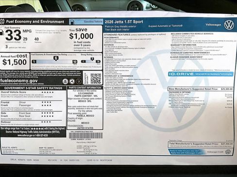 New 2026 Volkswagen Jetta Sport image 18