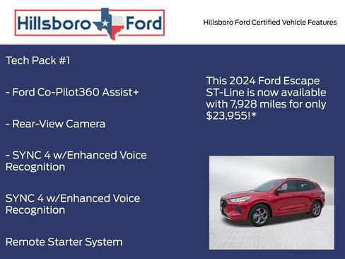 Certified 2024 Ford Escape ST-Line w/ Tech Pack #1 FWD image 9