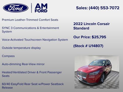 Used 2022 Lincoln Corsair AWD w/ Premium Package image 36