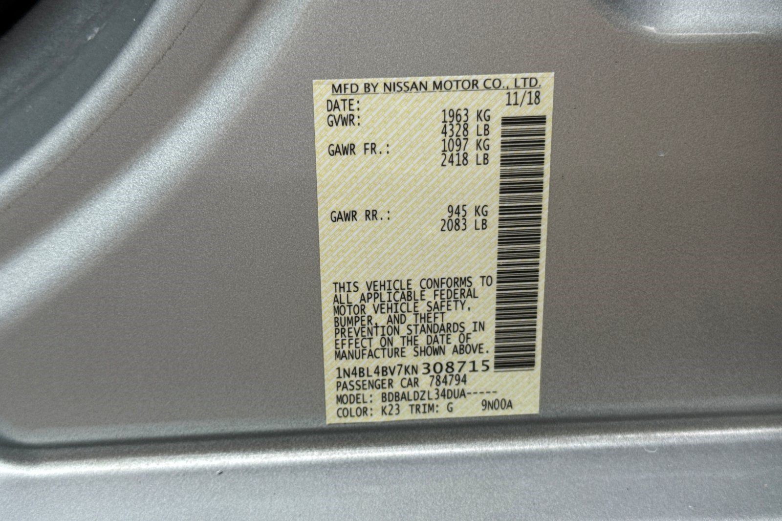 Used 2019 Nissan Altima 2.5 S FWD image 27
