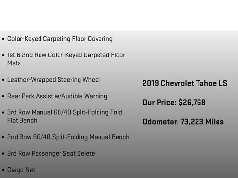 Used 2019 Chevrolet Tahoe LS AWD/4WD image 27