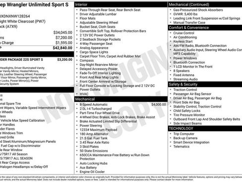 Used 2022 Jeep Wrangler Unlimited Sport AWD/4WD image 44