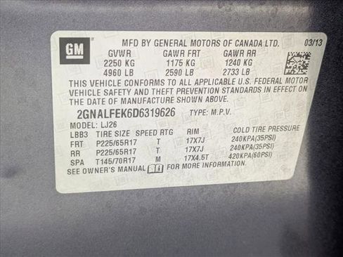Used 2013 Chevrolet Equinox LTZ w/ LPO, Protection Package FWD image 22